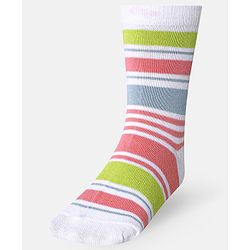 Cute Walk by Babyhug Knit Ankle Length Socks With Star Design Pack of 3 - Green & Grey