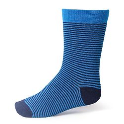 Cute Walk by Babyhug Cotton Lycra Knit Anti-bacterial Socks Strips Stars & Astronaut Design Pack of 3 - Blue Black & Gray