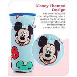Babyhug Disney Feeding Bottle Cover Smiley Mickey Face Print Large - Blue