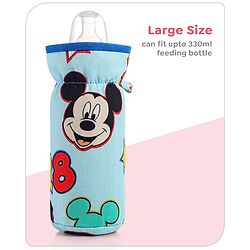 Babyhug Disney Feeding Bottle Cover Smiley Mickey Face Print Large - Blue