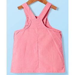 Babyhug 100% Cotton Woven Full Sleeves Antibacterial T-Shirt with Frock & Sheep Applique - White & Pink