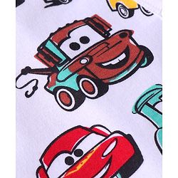 Babyhug Disney Interlock Knit Full Sleeves Front Open Rompers with Cars Graphics Pack of 2 - White & Yellow