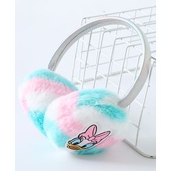 Babyhug Fur Ear Muffs with Daisy Duck Patch - White