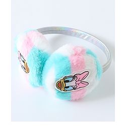 Babyhug Fur Ear Muffs with Daisy Duck Patch - White