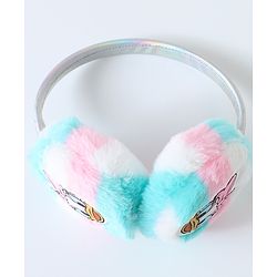 Babyhug Fur Ear Muffs with Daisy Duck Patch - White