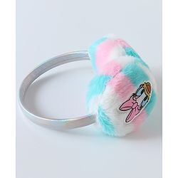 Babyhug Fur Ear Muffs with Daisy Duck Patch - White