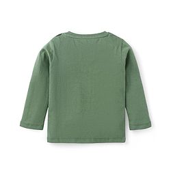 Babyhug Disney Single Jersey Full Sleeves T-Shirt With Lounge Pant Set with Chip N Dale Print - Olive Green