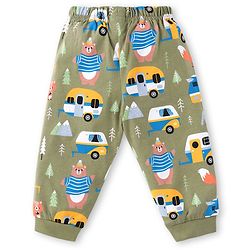Babyhug Cotton Knit Full Sleeves Night Suit With Vehicles Print - Blue