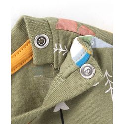 Babyhug Cotton Knit Full Sleeves Night Suit With Vehicles Print - Blue