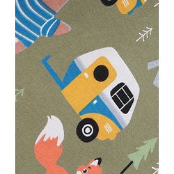 Babyhug Cotton Knit Full Sleeves Night Suit With Vehicles Print - Blue