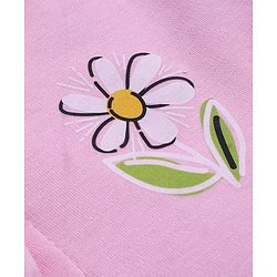 Babyhug Cotton Knit Full Sleeves Peter Pan Collared Frock with  Bloomer & Floral Print - Pink