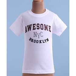 Babyhug Woven Full Sleeves Blazer & T-Shirt with Attached Text Print - Maroon