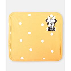 Babyhug Disney Girls Interlock Knit Wash cloth With Minnie Mouse Graphics L 28 x B 28 cm Pack of 3 - Pink & Yellow