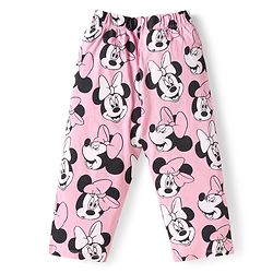 Babyhug Disney Single Jersey Knit Full Sleeves Night Suit with Minnie Mouse Print - Pink