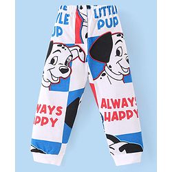 Babyhug Disney Single Jersey Knit Full Sleeves Night Suit With 101 Dalmatian Print - White