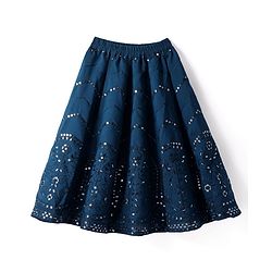 Babyhug Woven Halter Neck Lehenga Choli Set with Embroidery Mirror Sequin & Dupatta - Navy Blue