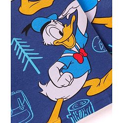 Babyhug Disney Single Jersey Full Sleeves Night Suit With Donald Duck Print - Navy Blue