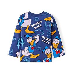 Babyhug Disney Single Jersey Full Sleeves Night Suit With Donald Duck Print - Navy Blue