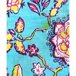 Babyhug Cotton Woven Foil Printed Full Sleeves  Dhoti Kurta Set - Teal Blue