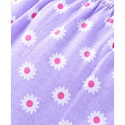 Babyhug Interlock Full Length Diaper Leggings With Floral Print Pack Of 3 - Pink & Lavender