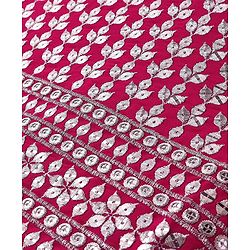Babyhug Woven Sleeveless Floral Embroidered Top Palazzo Set with Dupatta - Red