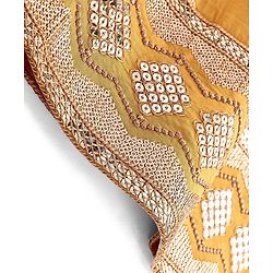 Babyhug Woven Sleeveless Sequined Embroidered Top & Palazzo Set with Dupatta - Mustard