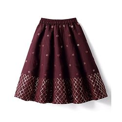 Babyhug Woven Sleeveless Neck Lehenga Choli Set with Floral Embroidery Sequin & Dupatta - Maroon