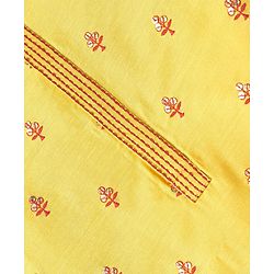 Babyhug Woven Full Sleeves Kurta & Dhoti Set with Sequin Embroidery - Yellow