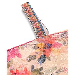 Babyhug Woven Schiffly Sleeveless Floral Printed Crop Top & Palazzo Set with Frill Detailing - Pink