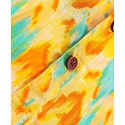 Babyhug Cotton Woven Cambric Lurex Full Sleeves Printed Kurta Dhoti Set - Yellow