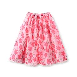 Babyhug Woven Half Puffed Sleeves Floral Printed & Embroidered Choli Lehenga Set with Dupatta - Pink