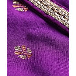 Babyhug Woven Dobby Foil Printed Full Sleeves Kurta Dhoti Set - Purple