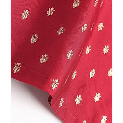 Babyhug Woven Dobby Foil Printed Full Sleeves Kurta Dhoti Set - Red