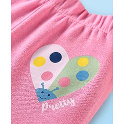 Babyhug Cotton Knit Floral & Sky Printed Footed Leggings Pack of 3 - Yellow White & Pink