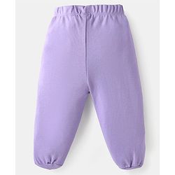 Babyhug Interlock Cotton Knit Bootie Leggings Floral Print Pack of 3 - Pink Purple & White