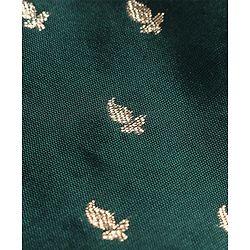 Babyhug Woven Dobby Full Sleeves Foil Printed & Embroidered Kurta Dhoti Set - Dark Green