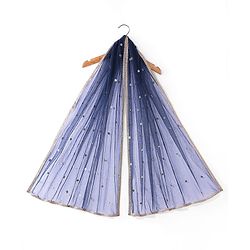 Babyhug Woven Sleeveless  Georgett Sequinned Embroidered Lehenga Choli & Dupatta Set-Navy Blue