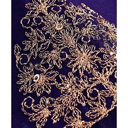 Babyhug Woven Full Sleeves Floral Embroidered Kurta with Dhoti Set - Navy Blue