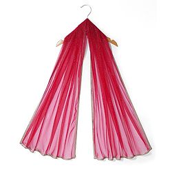 Babyhug Woven Sleeveless Floral Sequin  Embroidered Choli with Brocade Lehenga & Dupatta Set - Red & Off White