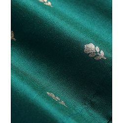 Babyhug Woven Brocade Foil Printed Full Sleeves Kurta Dhoti Set - Dark Green