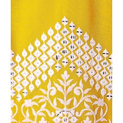Babyhug Georgette Woven Half Sleeves   Embroidered Kurti Gharara Co-Ord Set with Dupatta - Yellow
