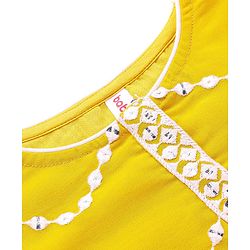 Babyhug Georgette Woven Half Sleeves   Embroidered Kurti Gharara Co-Ord Set with Dupatta - Yellow