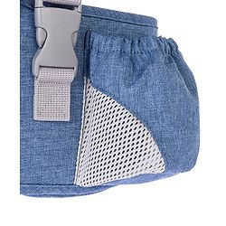 Babyhug Luxe Lift 4-in-1 Ergonomic Hip Seat Carrier: Padded Waist Support, Adjustable Straps, 4 Carrying Positions, Side Storage & Optimal Weight Distribution  For Babies 5 Months+ up to 15 kg - Blue