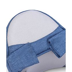 Babyhug Luxe Lift 4-in-1 Ergonomic Hip Seat Carrier: Padded Waist Support, Adjustable Straps, 4 Carrying Positions, Side Storage & Optimal Weight Distribution  For Babies 5 Months+ up to 15 kg - Blue