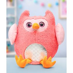 Babyhug Supersoft Owl Soft Toy Pink - Length 35 cm