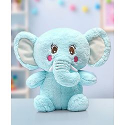 Babyhug Elephant Soft Toy Blue - Length 44 cm