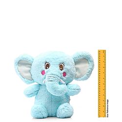 Babyhug Elephant Soft Toy Blue - Length 44 cm