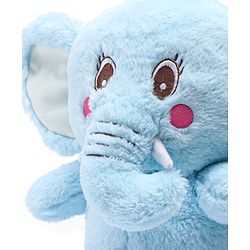 Babyhug Elephant Soft Toy Blue - Length 44 cm