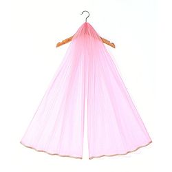 Babyhug Woven Half Sleeves Ombre Choli Lehenga & Dupatta Set with Embellishments - Pink