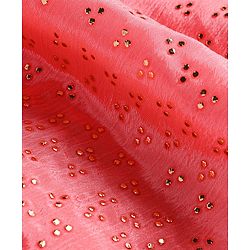 Babyhug Woven Half Sleeves Ombre Choli Lehenga & Dupatta Set with Embellishments - Pink